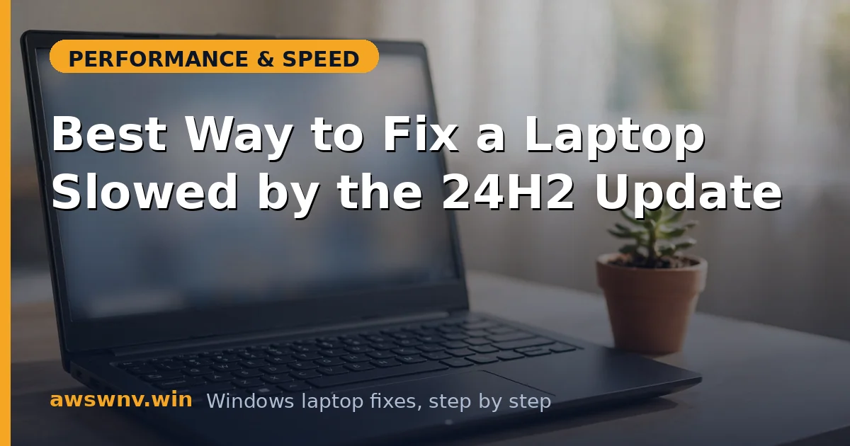 Best Way to Fix a Laptop Slowed by the 24H2 Update