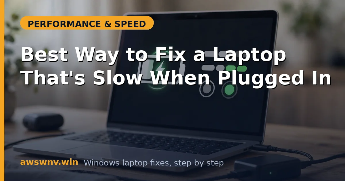 Best Way to Fix a Laptop That's Slow When Plugged In