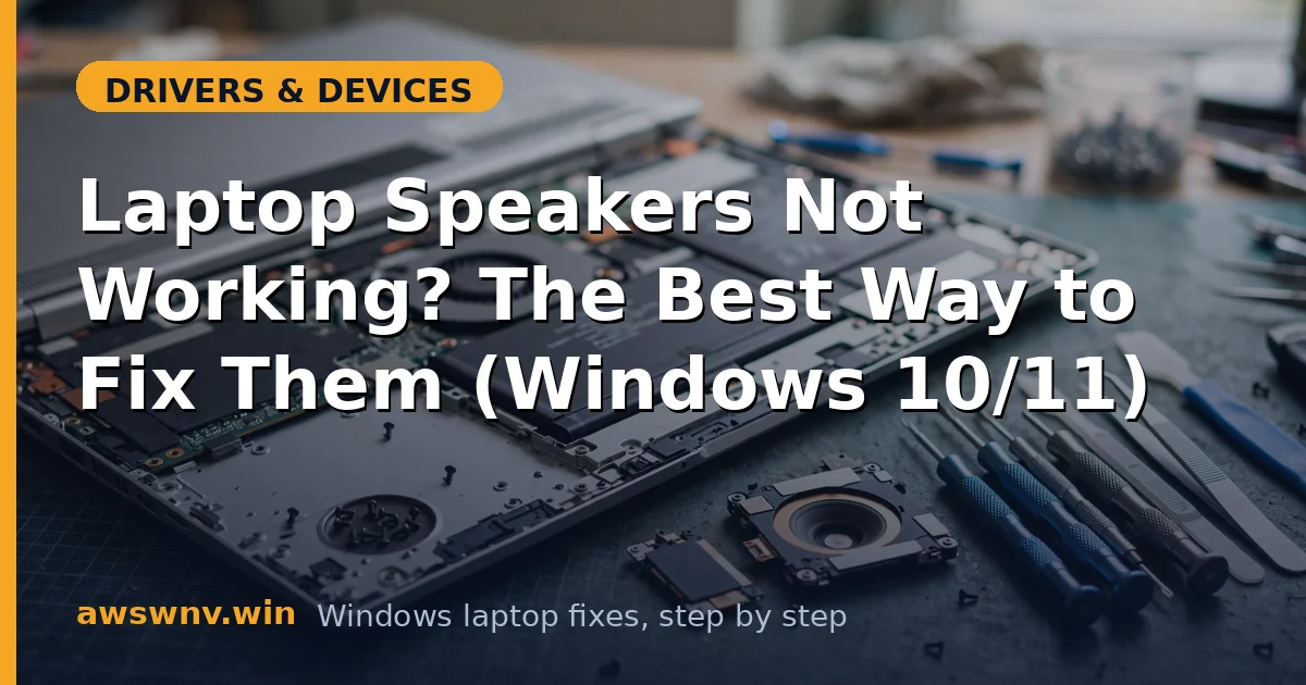 Laptop Speakers Not Working? The Best Way to Fix Them (Windows 10/11)