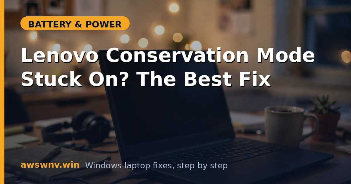Lenovo Conservation Mode Stuck On? The Best Fix