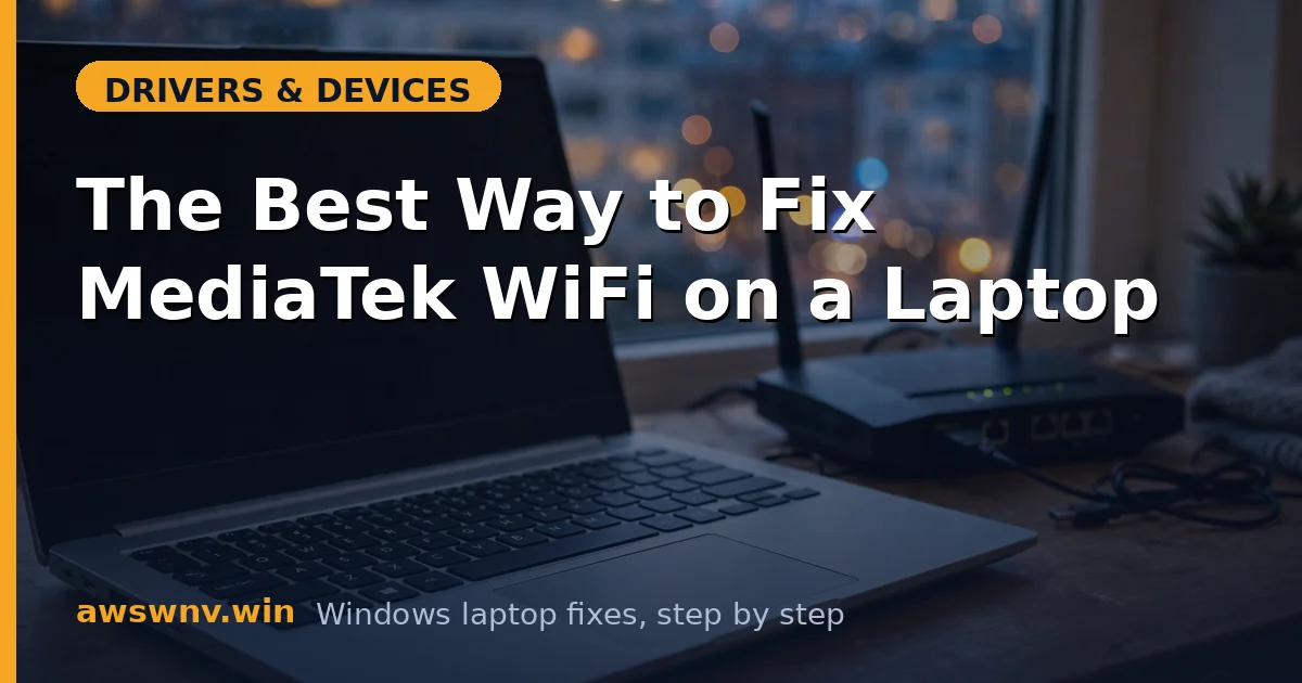 The Best Way to Fix MediaTek WiFi on a Laptop