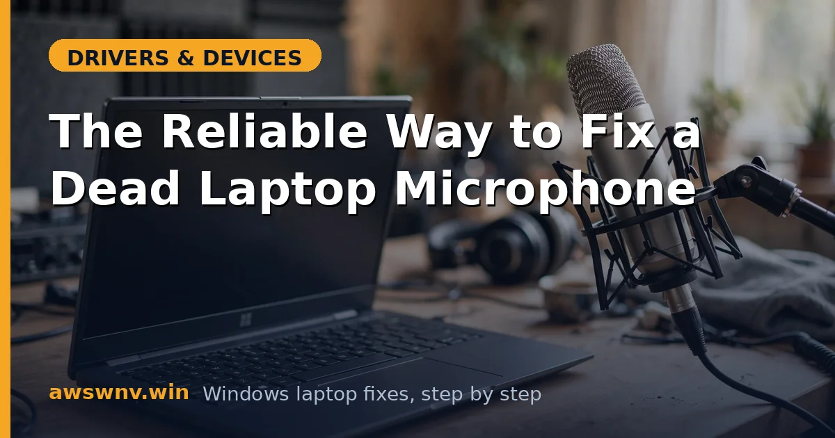 The Reliable Way to Fix a Dead Laptop Microphone