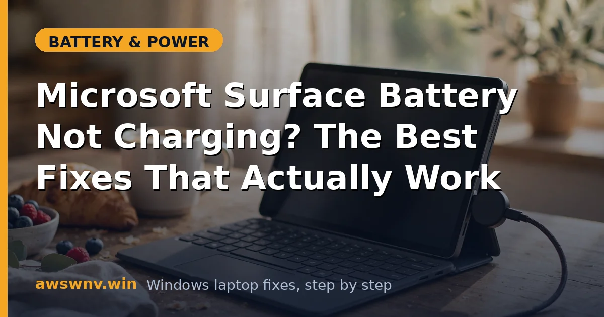 Microsoft Surface Battery Not Charging? The Best Fixes That Actually Work