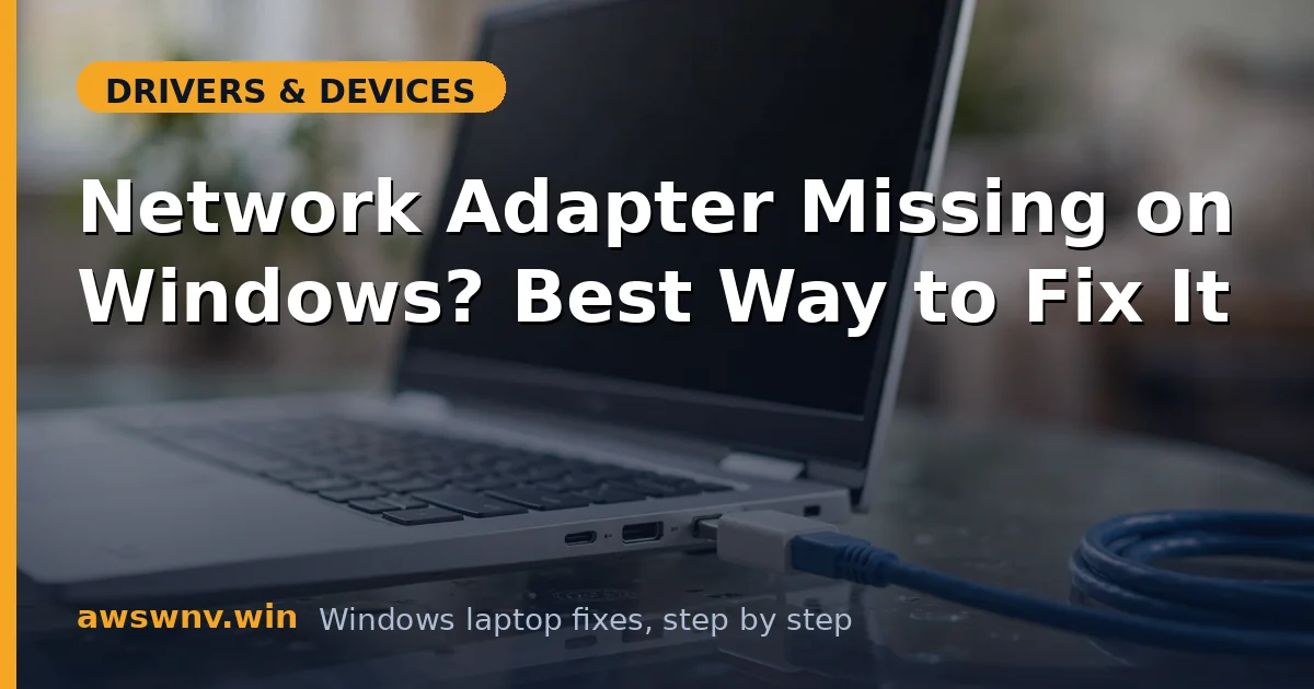 Network Adapter Missing on Windows? Best Way to Fix It