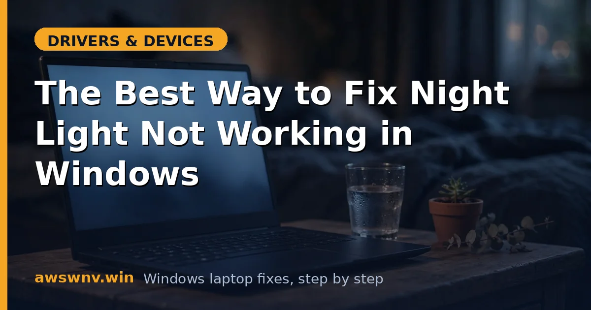 The Best Way to Fix Night Light Not Working in Windows