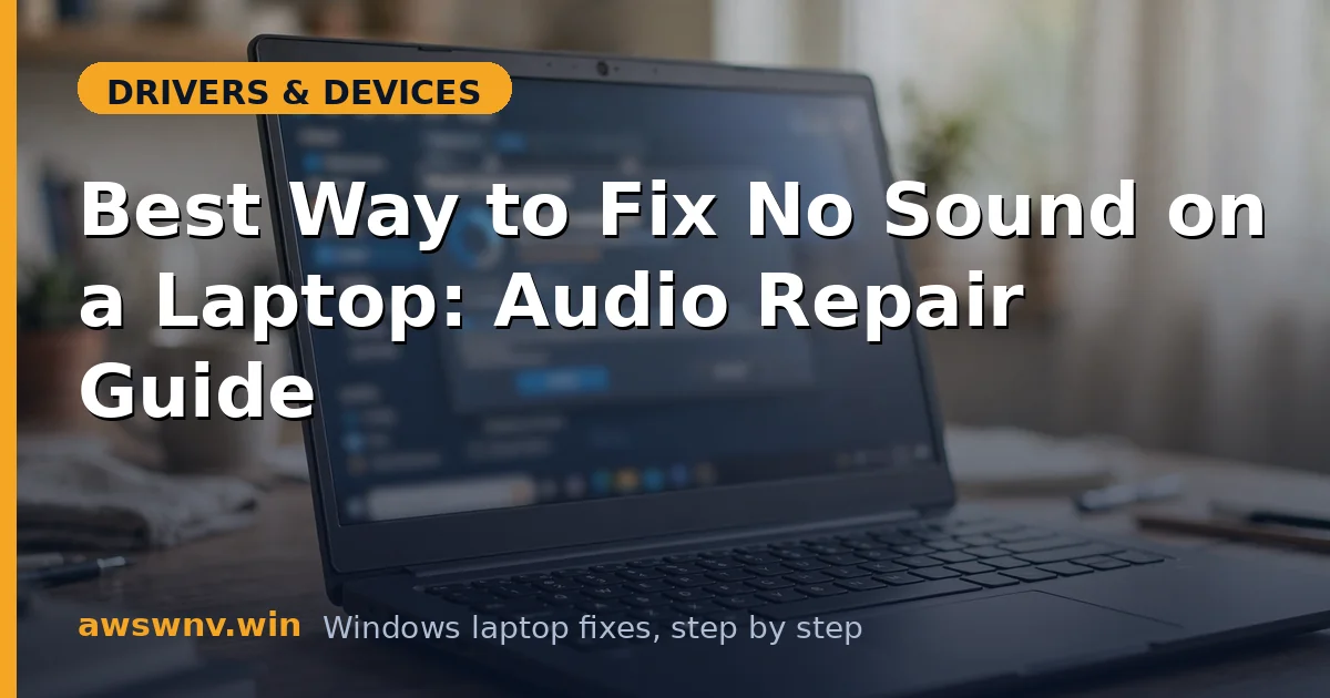 Best Way to Fix No Sound on a Laptop: Audio Repair Guide