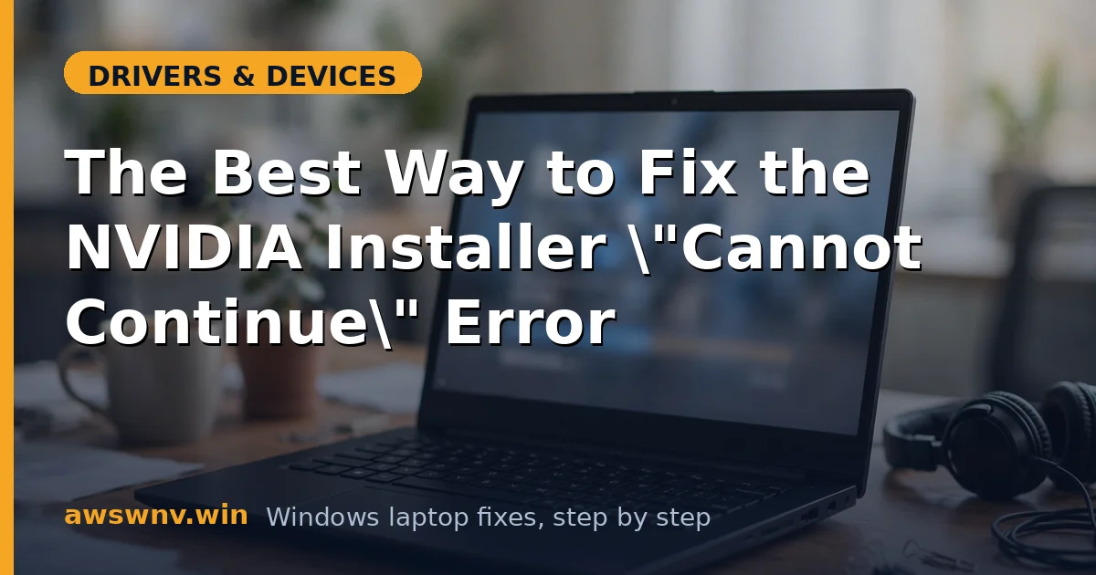 The Best Way to Fix the NVIDIA Installer "Cannot Continue" Error