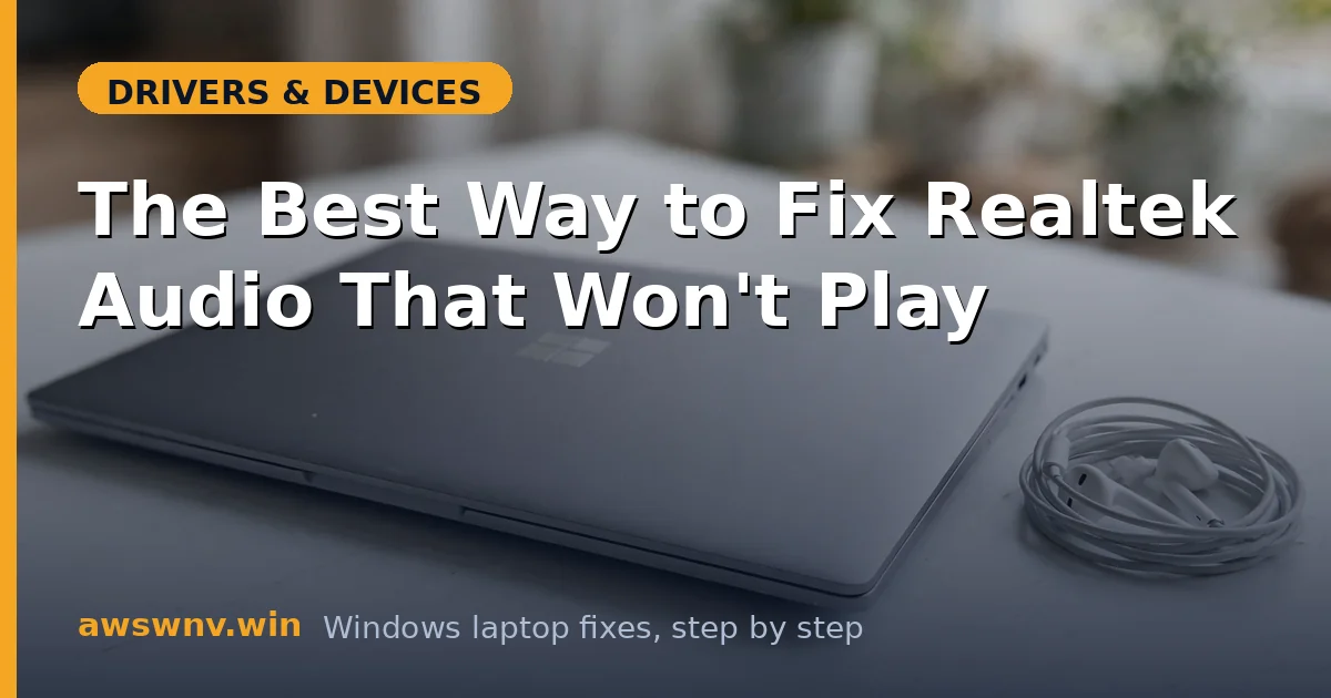 The Best Way to Fix Realtek Audio That Won't Play