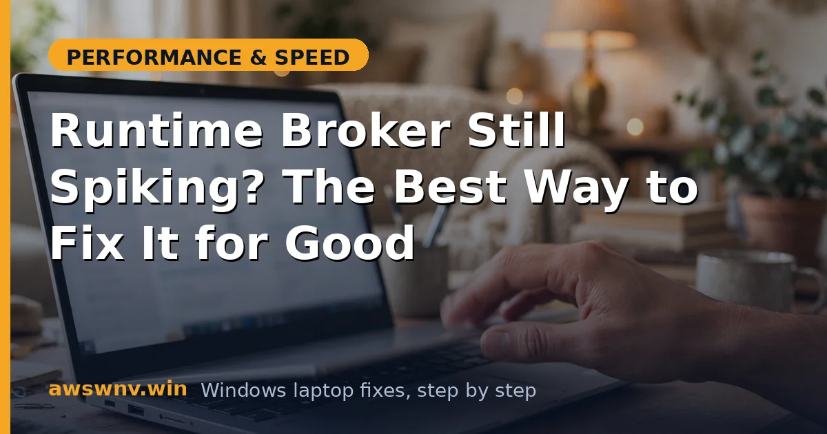 Runtime Broker Still Spiking? The Best Way to Fix It for Good