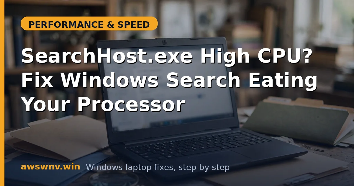 SearchHost.exe High CPU? Fix Windows Search Eating Your Processor