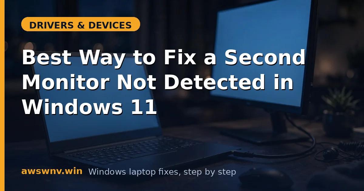 Best Way to Fix a Second Monitor Not Detected in Windows 11