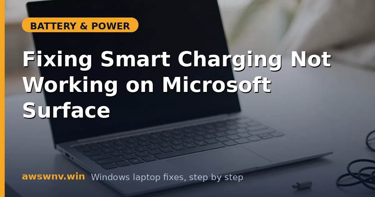 Fixing Smart Charging Not Working on Microsoft Surface