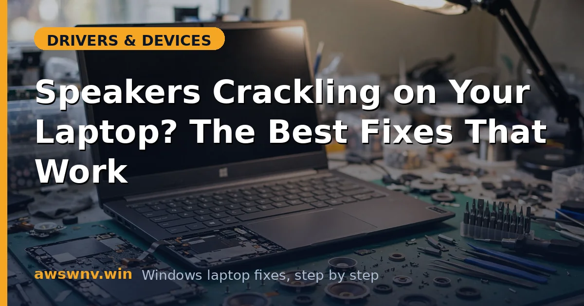Speakers Crackling on Your Laptop? The Best Fixes That Work