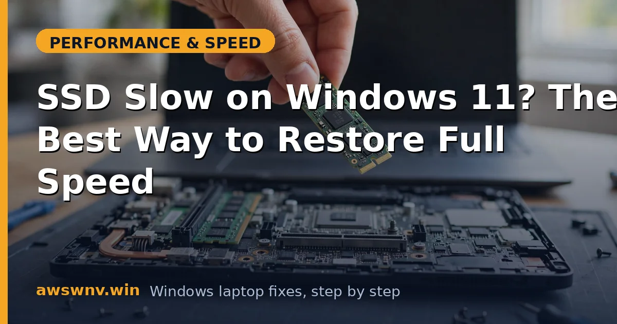 SSD Slow on Windows 11? The Best Way to Restore Full Speed