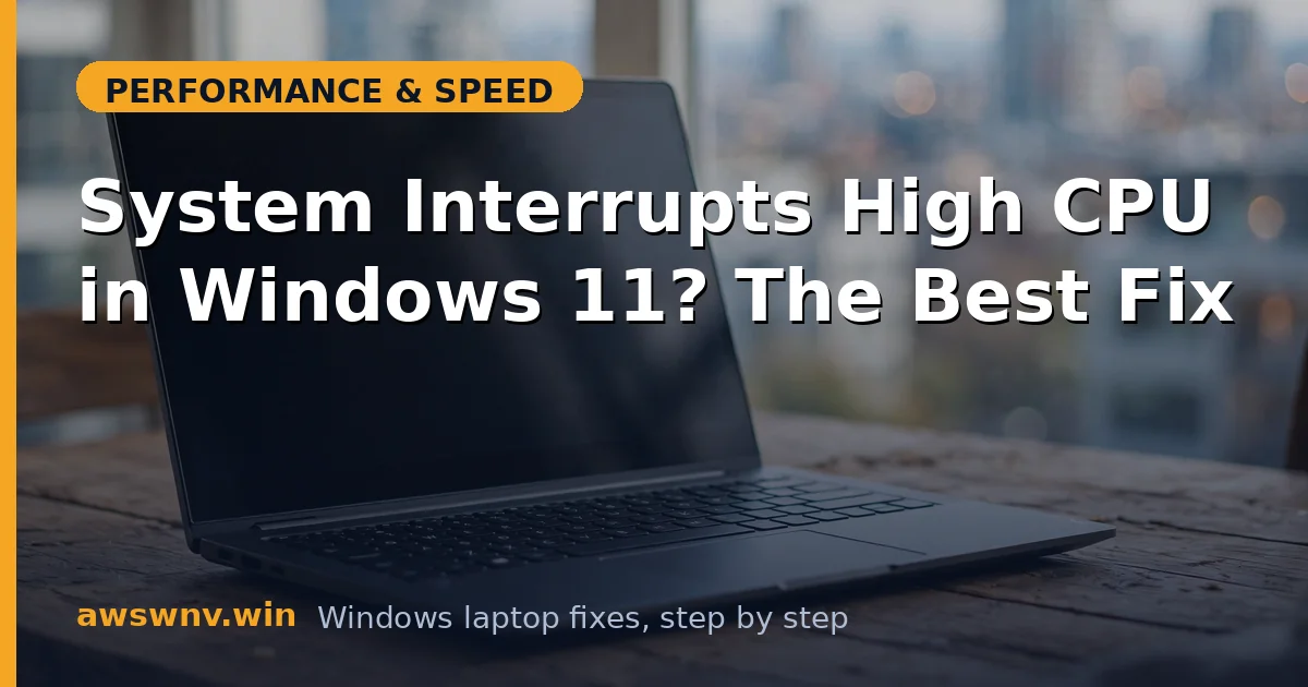 System Interrupts High CPU in Windows 11? The Best Fix