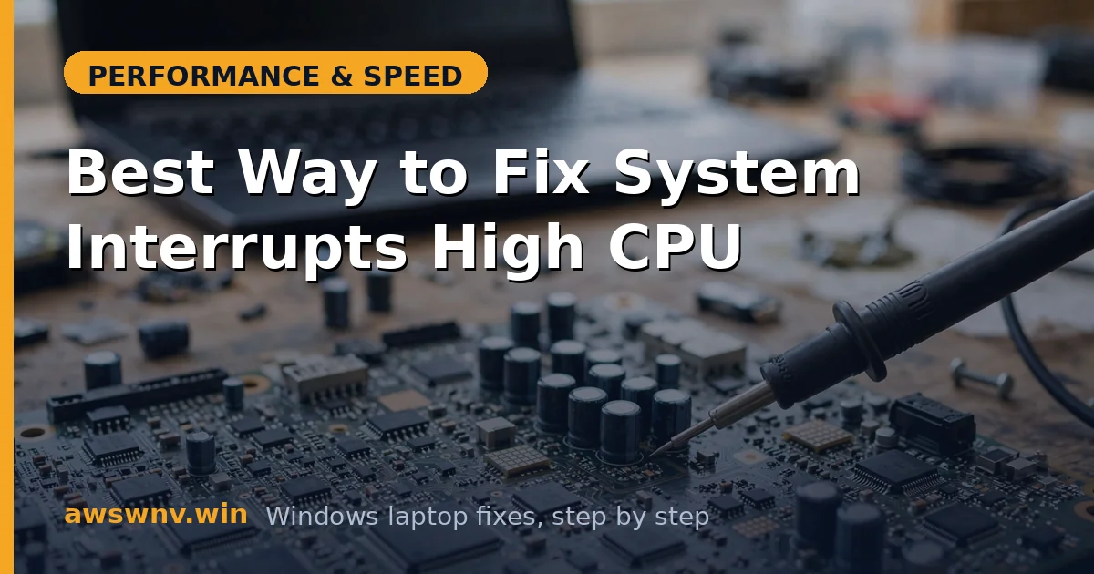 Best Way to Fix System Interrupts High CPU