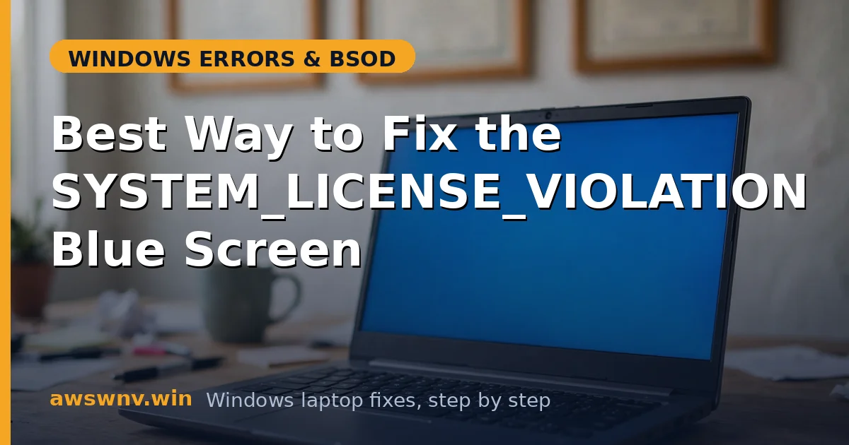 Best Way to Fix the SYSTEM_LICENSE_VIOLATION Blue Screen