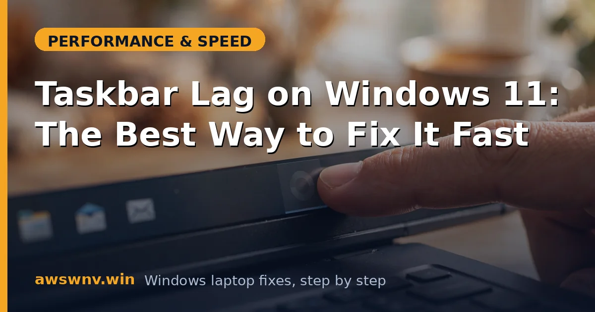 Taskbar Lag on Windows 11: The Best Way to Fix It Fast