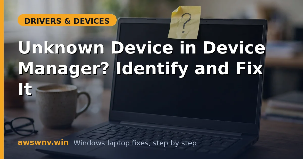 Unknown Device in Device Manager? Identify and Fix It