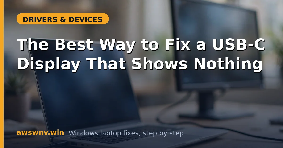 The Best Way to Fix a USB-C Display That Shows Nothing