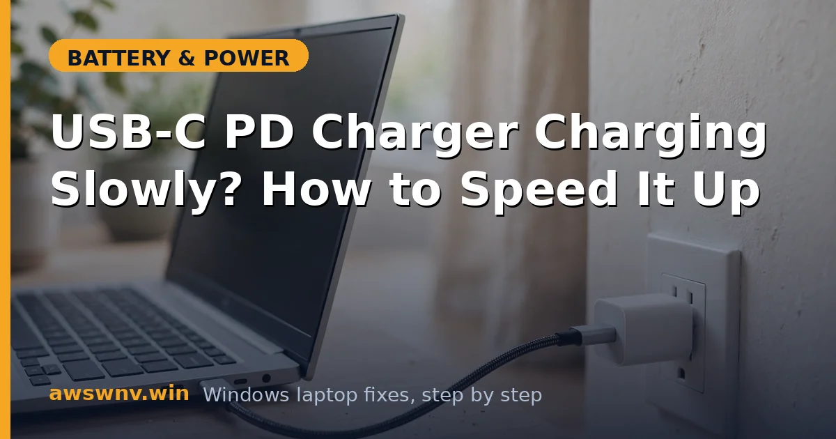 USB-C PD Charger Charging Slowly? How to Speed It Up