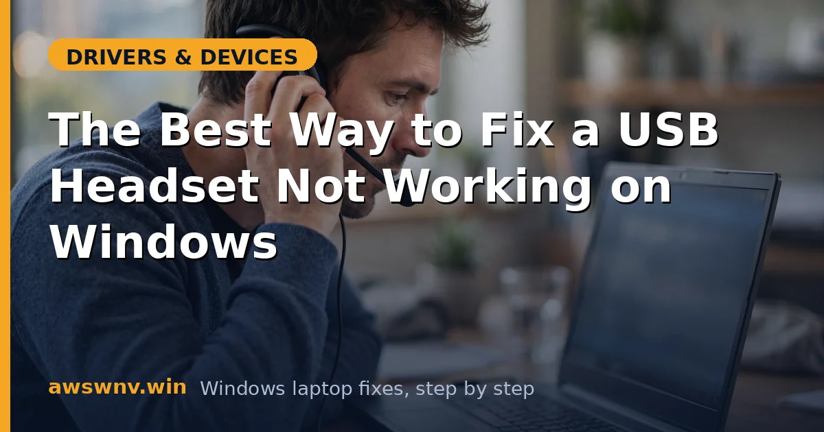 The Best Way to Fix a USB Headset Not Working on Windows