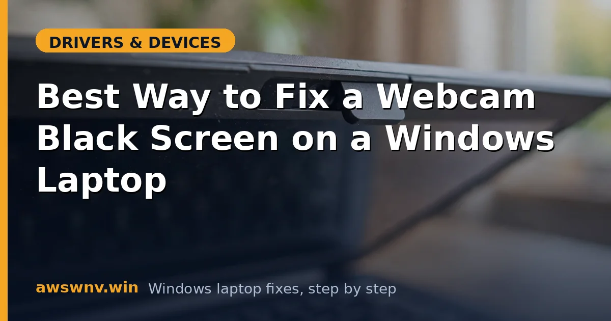 Best Way to Fix a Webcam Black Screen on a Windows Laptop