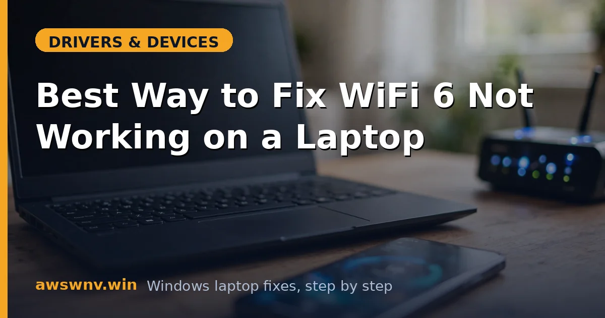Best Way to Fix WiFi 6 Not Working on a Laptop