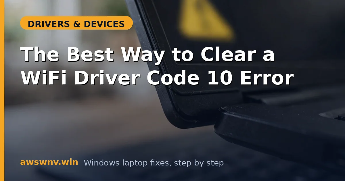 The Best Way to Clear a WiFi Driver Code 10 Error