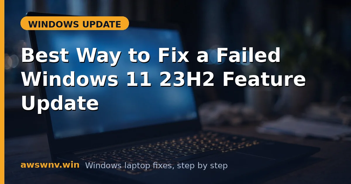 Best Way to Fix a Failed Windows 11 23H2 Feature Update