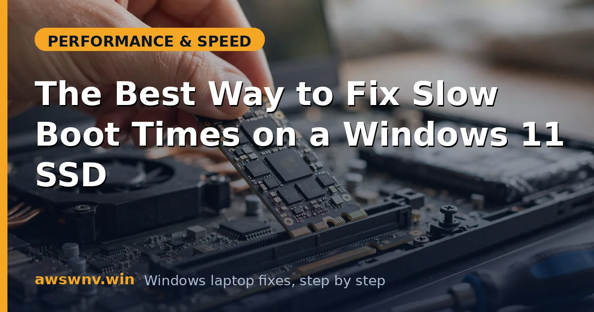 The Best Way to Fix Slow Boot Times on a Windows 11 SSD