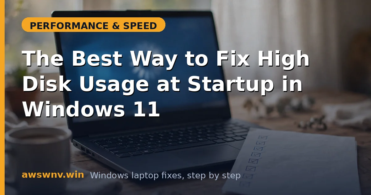 The Best Way to Fix High Disk Usage at Startup in Windows 11