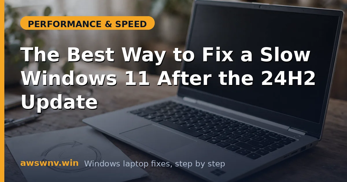 The Best Way to Fix a Slow Windows 11 After the 24H2 Update