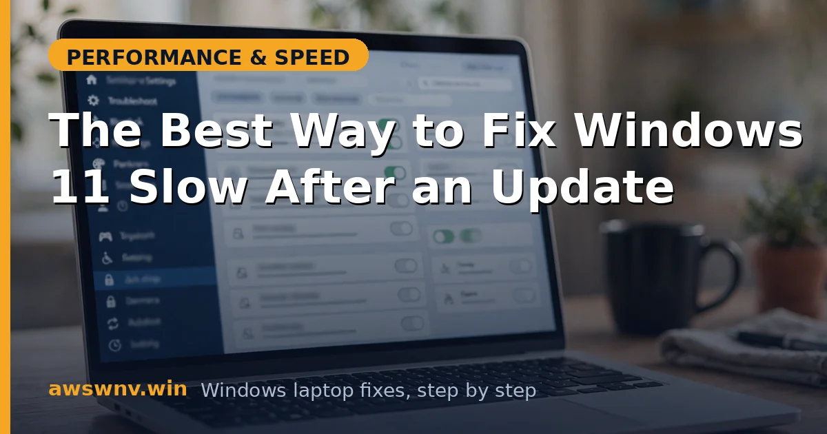 The Best Way to Fix Windows 11 Slow After an Update