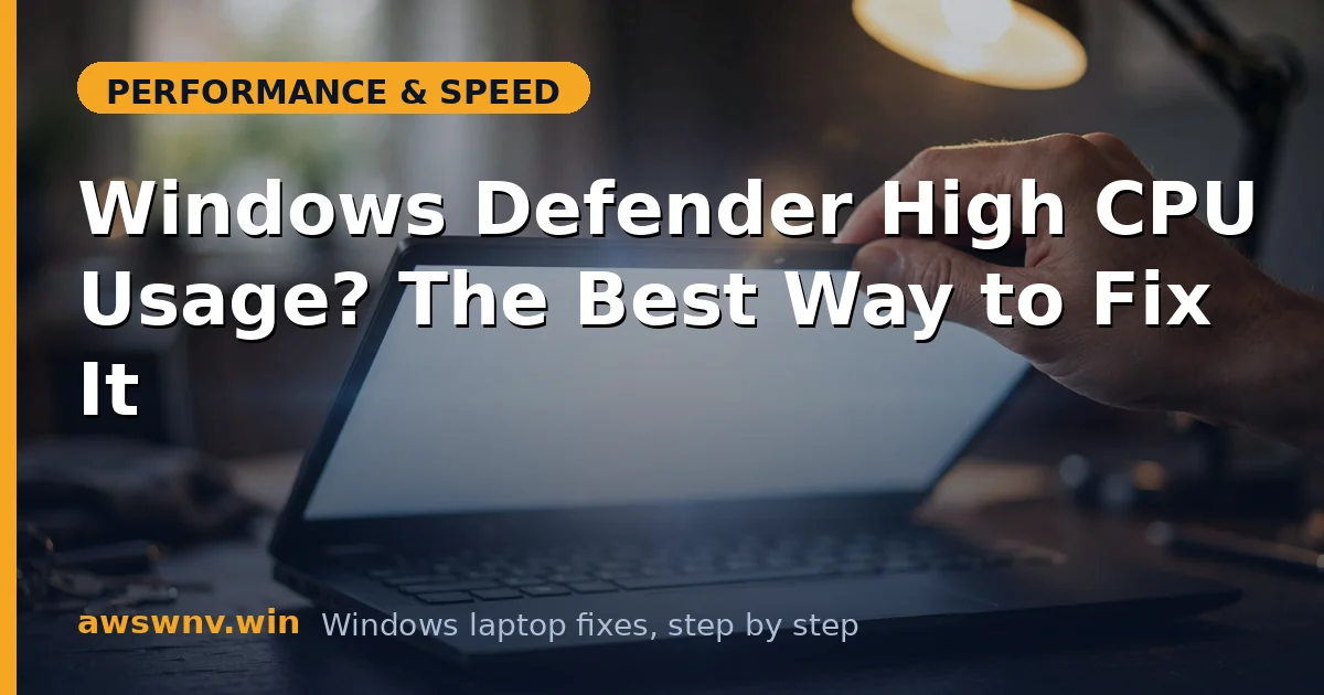 Windows Defender High CPU Usage? The Best Way to Fix It