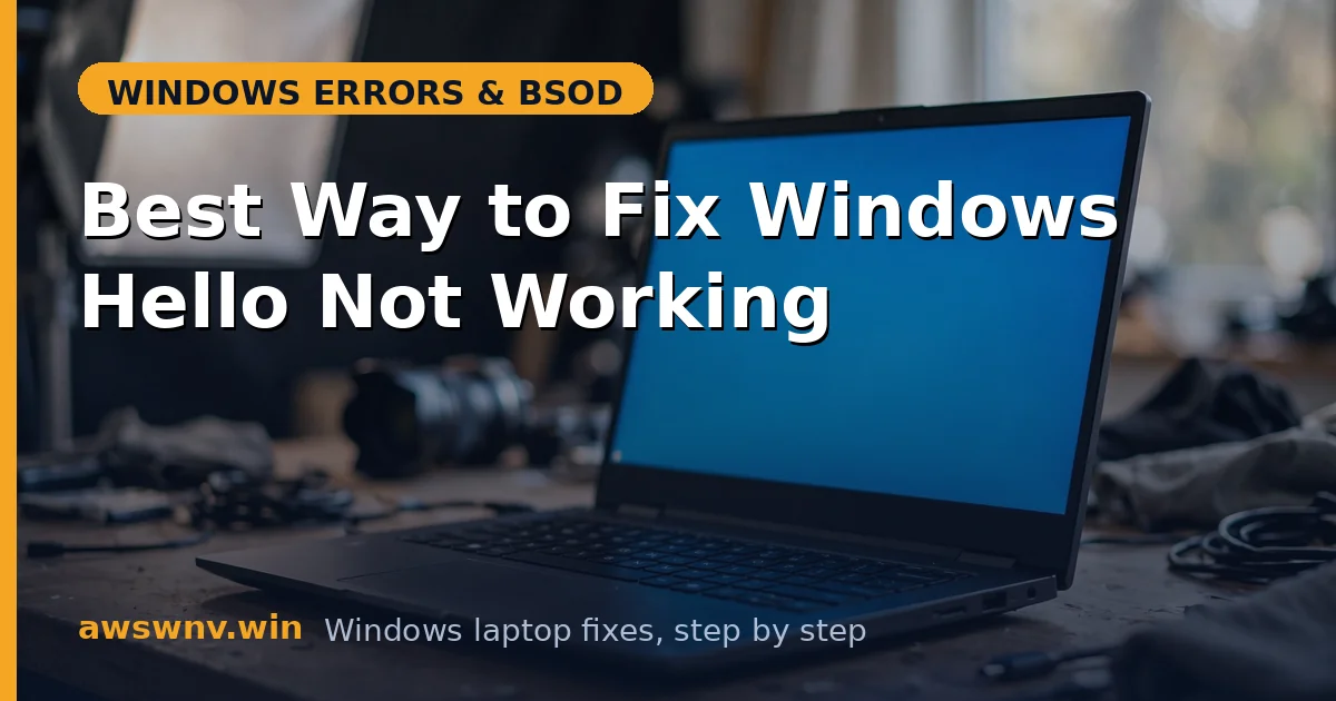 Best Way to Fix Windows Hello Not Working