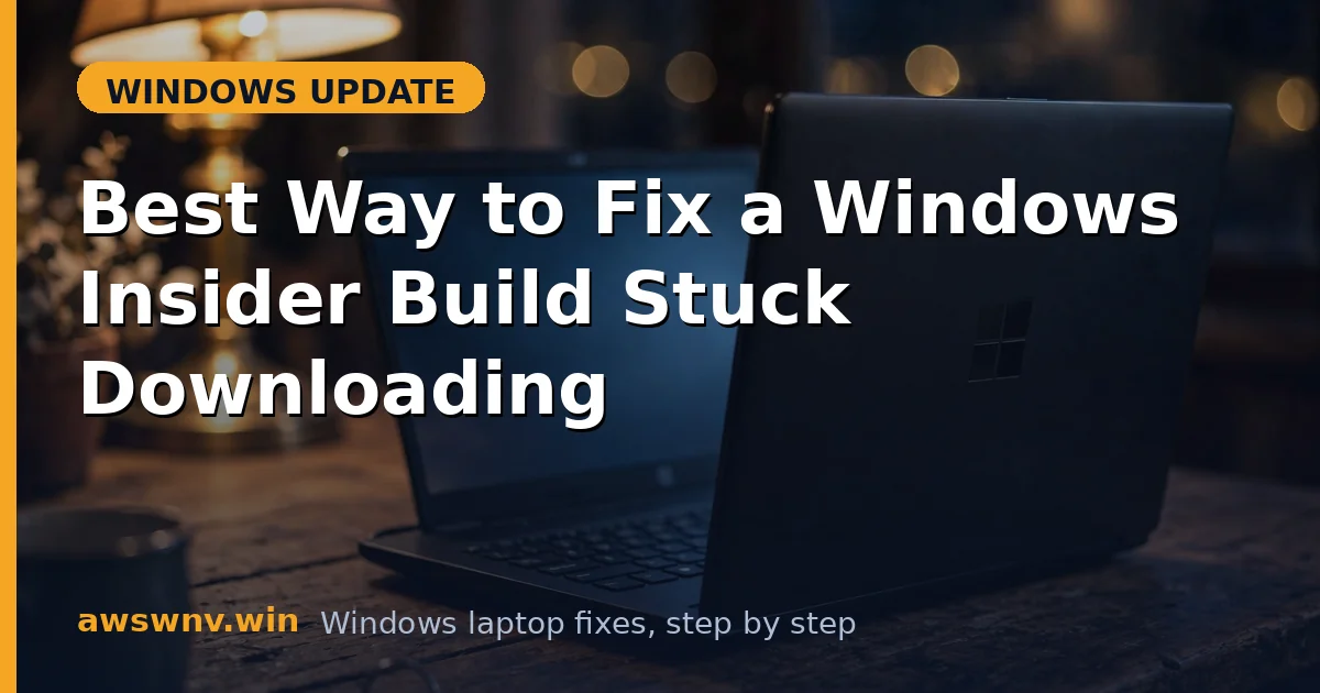 Best Way to Fix a Windows Insider Build Stuck Downloading