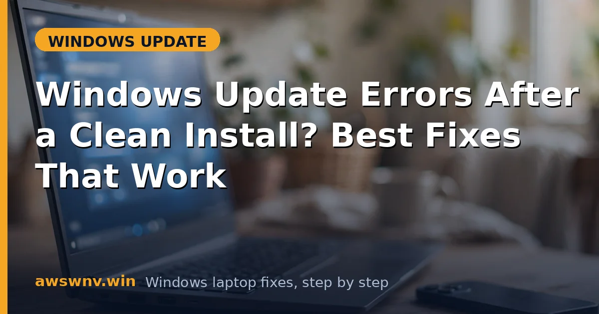 Windows Update Errors After a Clean Install? Best Fixes That Work