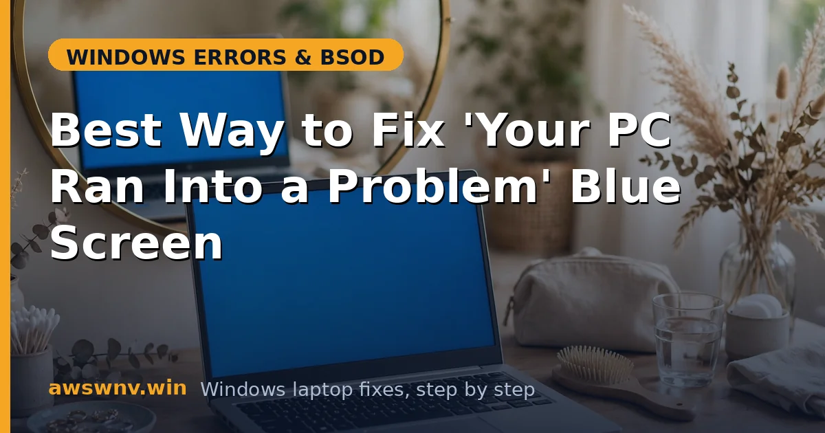 Best Way to Fix 'Your PC Ran Into a Problem' Blue Screen