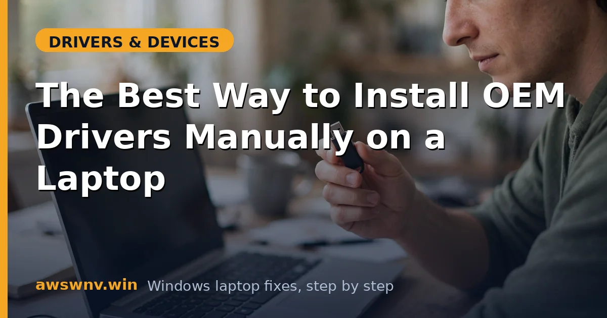 The Best Way to Install OEM Drivers Manually on a Laptop