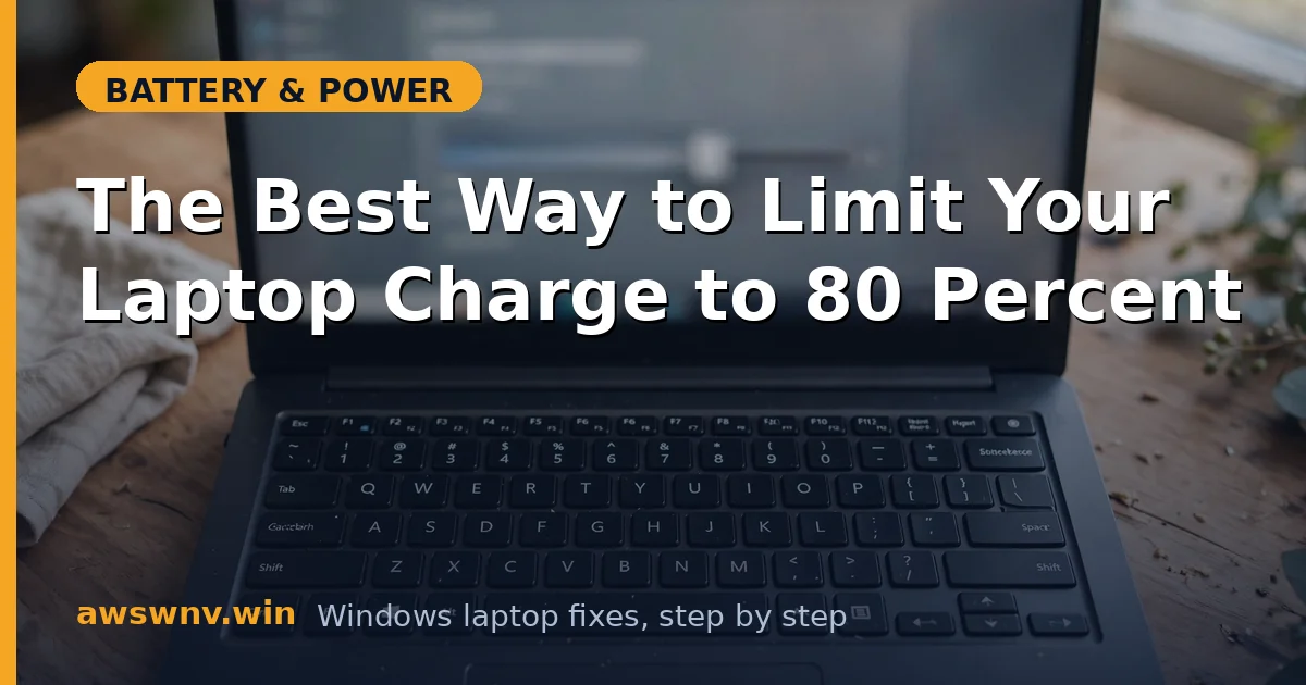 The Best Way to Limit Your Laptop Charge to 80 Percent