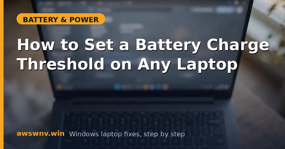 How to Set a Battery Charge Threshold on Any Laptop