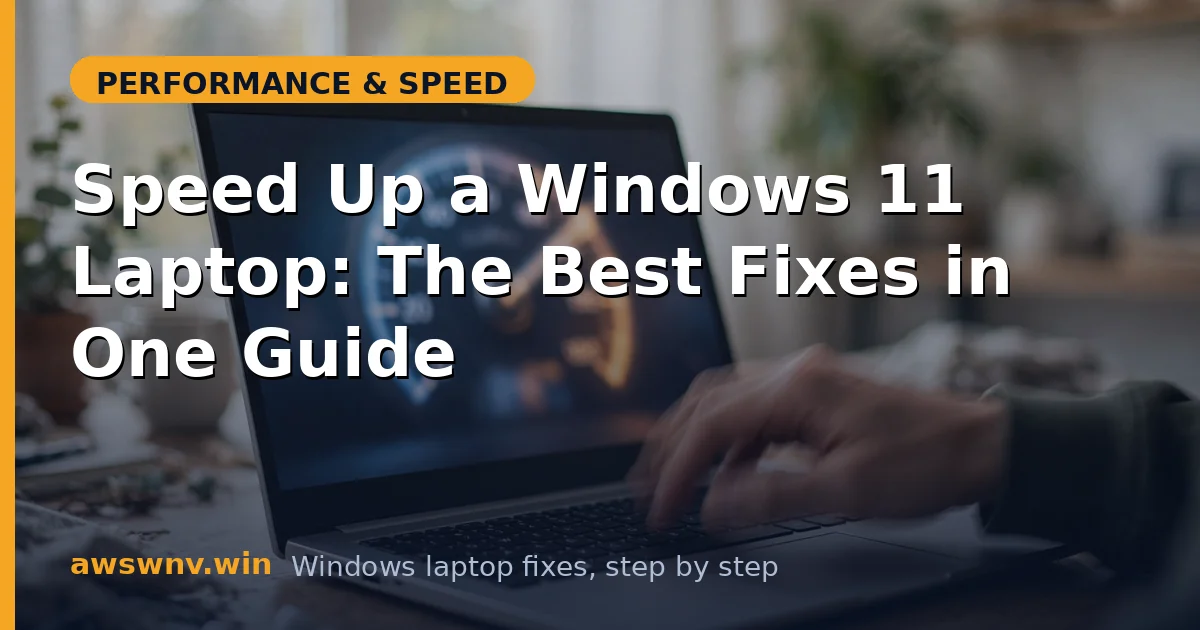 Speed Up a Windows 11 Laptop: The Best Fixes in One Guide