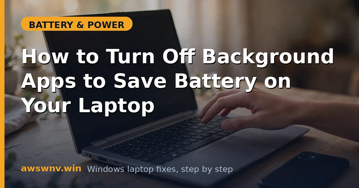 How to Turn Off Background Apps to Save Battery on Your Laptop