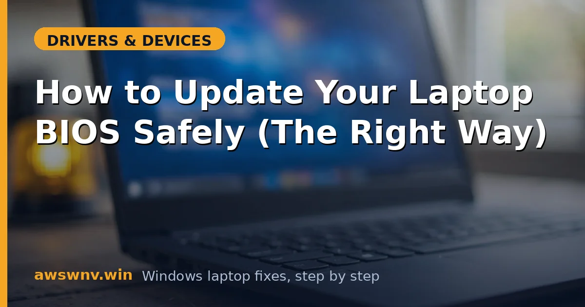 How to Update Your Laptop BIOS Safely (The Right Way)