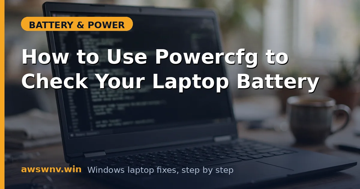 How to Use Powercfg to Check Your Laptop Battery