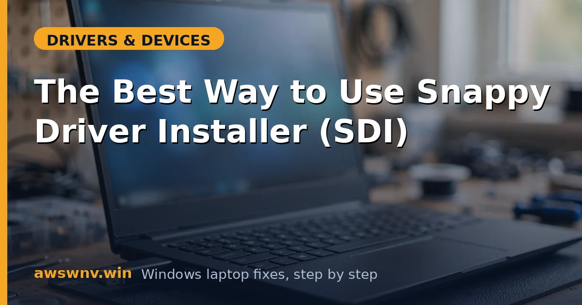 The Best Way to Use Snappy Driver Installer (SDI)
