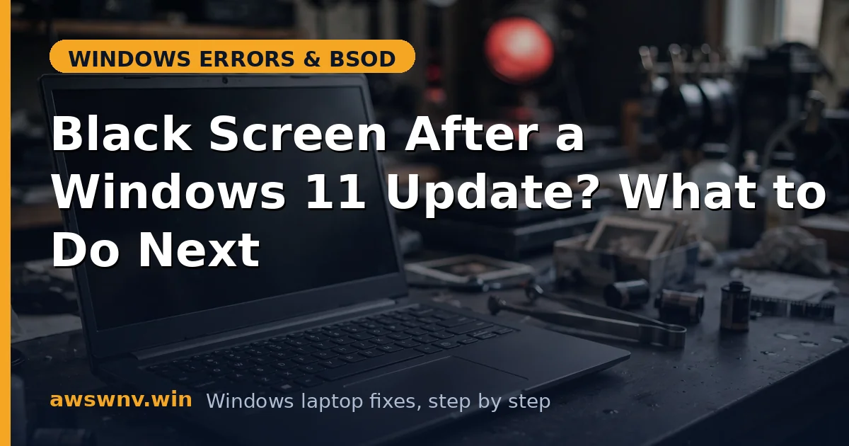 Black Screen After a Windows 11 Update? What to Do Next