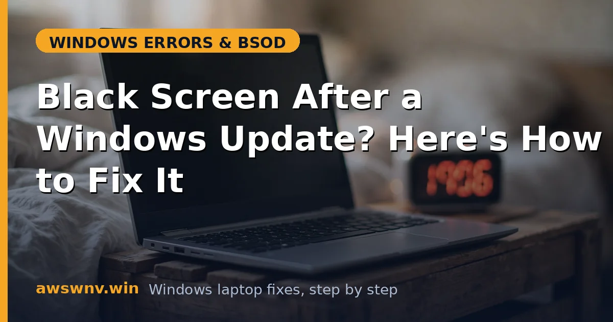 Black Screen After a Windows Update? Here's How to Fix It