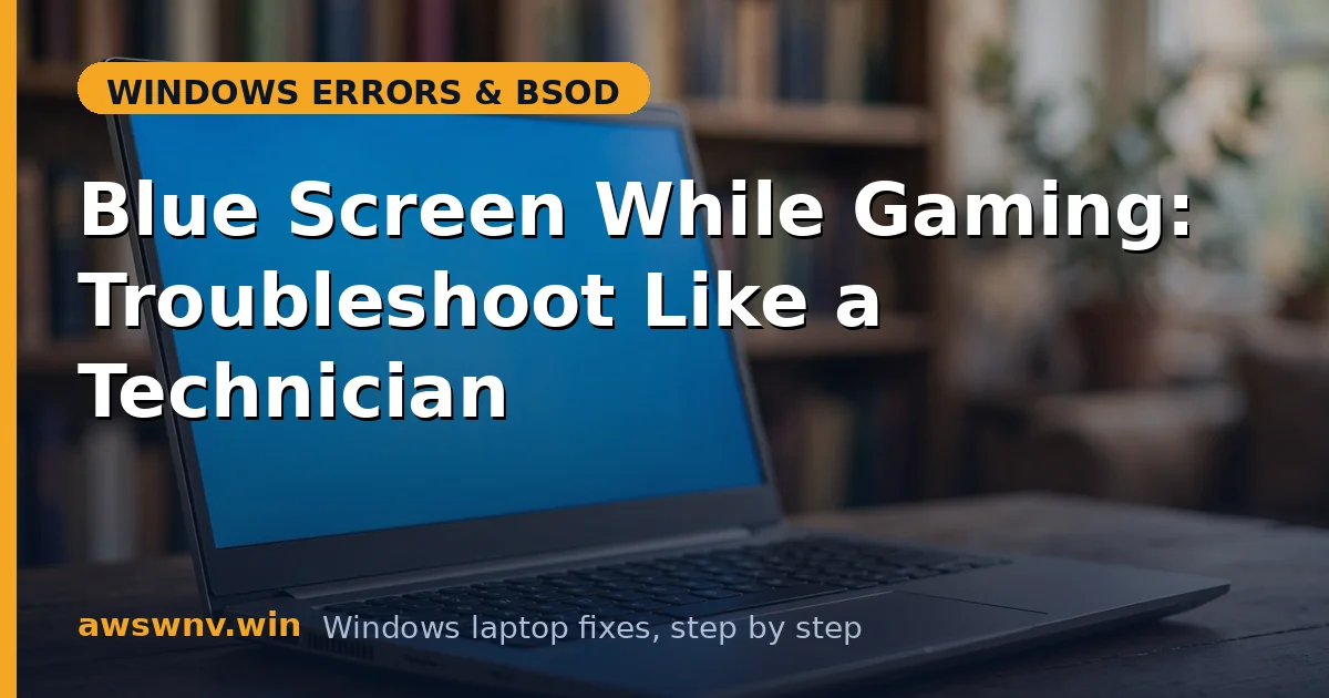 Blue Screen While Gaming: Troubleshoot Like a Technician